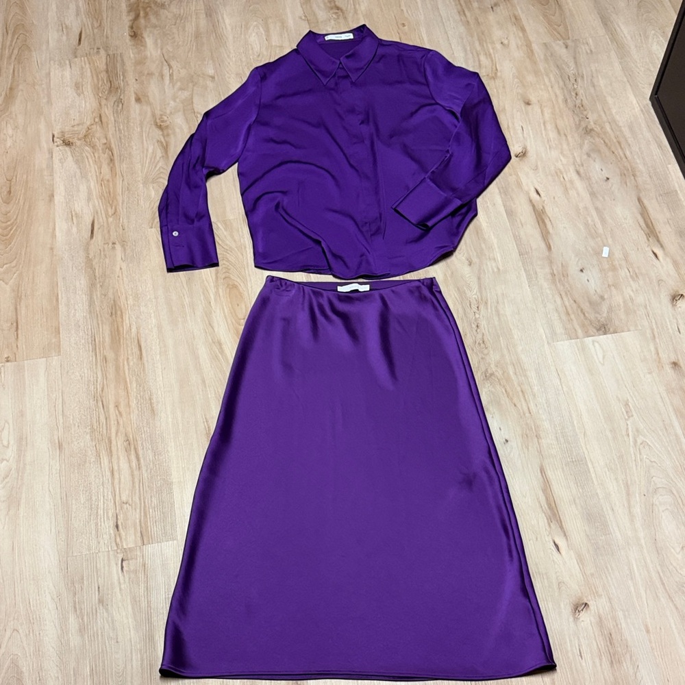 Mango Deep Purple Skirt Set